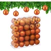 Image de kerstballen set van 50 - Ø 6 cm - kunststof - onbreekbaar - oranje