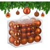 Image de kerstballen set van 50 - Ø 3, 4 en 6 cm - plastic - onbreekbaar - oranje