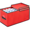 Image de Kerstballen opbergbox - voor 128 ballen - 30x30x60 cm - rood-groen