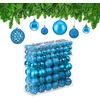 Image de kerstballen - set van 150 - mat - glanzend - glitters - plastic -   3, 4, 6 cm - petrol
