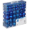 Image de kerstballen - set van 150 - mat - glanzend - glitters - plastic -   3, 4, 6 cm - rood