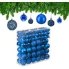 Image de kerstballen - set van 150 - mat - glanzend - glitters - plastic -   3, 4, 6 cm - blauw