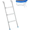 Image de trampoline ladder - 97 x 38 cm - 3 tredes - trapje zilver