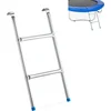 Image de trampoline ladder - 76 x 38 cm - 2 tredes - trapje - zilver