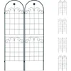 Image de plantenklimrek set van 2 - metaal - 180 x 50 cm - klimplanten - donkergroen
