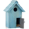 Image de nestkasjte hout - met deurtje - invliegopening: 3,5 cm - tuinvogels - lichtblauw