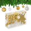 Image de kerstballen - set van 101 - plastic - onbreekbaar - kerstpiek ster - goud/wit