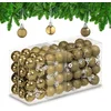 Image de kerstballen set van 96 - plastic - 3 cm - mat - glanzend - glitters - goud