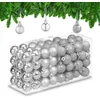 Image de kerstballen set van 96 - plastic - 3 cm - mat - glanzend - glitters - zilver