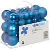 Image de kerstballen - set van 50 - onbreekbaar - plastic -   3, 4 & 6 cm - petrol