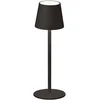 Image de Tafellamp oplaadbare batterij zwart bijzetlamp touchdimmer slaapkamerlamp bedlamp, metaal, LED 2.5W 270Lm warm wit, DxH 12x38 cm