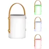 Image de LED solarlamp tafellamp dimbaar met afstandsbediening buitenlamp oplaadbare tafellamp, USB-kabel, RGB-kleurverandering, wit beige, warm wit, DxH 11,5 x 24 cm