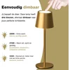 Image de GAEVE - Tafellamp oplaadbaar - Goud - Draadloos en Dimbaar - 27,5cm hoog - 3 lichtkleuren - Elke lichtkleur is dimbaar- Geschikt voor slaapkamer, woonkamer, eetkamer en buiten. Nachtlampje slaapkamer