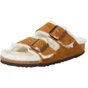 Image de Birkenstock Arizona Fell Pantoffels - Sloffen - Dames - Cognac - Maat 37