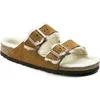 Image de Birkenstock Arizona Fell Pantoffels - Sloffen - Dames - Bruin - Maat 39