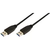 Image de LogiLink USB-kabel USB 3.2 Gen1 (USB 3.0 / USB 3.1 Gen1) USB-A stekker, USB-A stekker 3.00 m Zwart CU0040