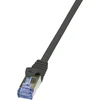 Image de LogiLink CQ3083S RJ45 Netwerkkabel, patchkabel CAT 6A S/FTP 7.50 m Zwart Vlambestendig, Snagless 1 stuk(s)