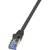 Image de LogiLink CQ3093S RJ45 Netwerkkabel, patchkabel CAT 6A S/FTP 10.00 m Zwart Vlambestendig, Snagless 1 stuk(s)