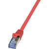 Image de LogiLink CQ3014S RJ45 Netwerkkabel, patchkabel CAT 6A S/FTP 25.00 cm Rood Vlambestendig, Snagless 1 stuk(s)