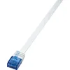Image de LogiLink CF2111U RJ45 Netwerkkabel, patchkabel CAT 6 U/UTP 20.00 m Wit Zeer flexibel 1 stuk(s)