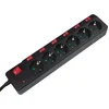 Image de LogiLink LPS233 Overspanningsveilige stekkerdoos 6-voudig Zwart Randaarde stekker 1 stuk(s)