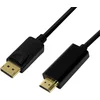 Image de LOGILINK Professional DisplayPort-kabel, DP/M naar HDMI-A/M, 4K/30 Hz, zwart, 2 m