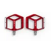 Image de ACID Pedalen Flat A1-CB - Grote voetafdruk - 9 verstelbare pinnen - Aluminium - 370g - L115xB103xH16 mm - Rood