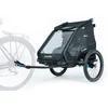 Image de CUBE Double CMPT-Trailer - Kids trailer voor twee personen - Fietsaanhanger en kinderbuggy in één - Kiddie Trailer bestand tegen alle weersomstandigheden - Met 70L bagageruimte - Zwart