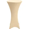 Image de Beautissu Statafelhoes Ø 80 - 85 cm Cremé Statafelrok voor Statafel - hoes geschikt voor horeca - feestversiering stretch voor elk tafel - Stella