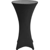 Image de Beautissu Statafelhoes Stella Ø 80 cm statafelrok voor statafel   feest decoratie geschikt voor horeca   feestversiering stretch voor elk tafel   zwart