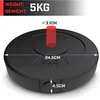 Image de Physionics - Halterschijven - Set van 2 x 5 kg - Diameter 30 mm - Kunststof Behuizing - Set van 2 Gewichtsschijven - Gewichten voor Dumbbell/Barbell - Zwart
