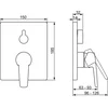 Image de Hansa Polo - Afdekset voor badkraan, 2 functies, chroom 80609093