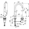 Image de Hansa Designo - Wastafelkraan met draaibare uitloop en afvoer, chroom 51032293