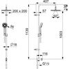 Image de Hansa Basicjet - Regendouche set Style 200, ECO, chroom 44380300