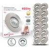 Image de B.K.LICHT - LED Inbouwspots - 12 stuks - spotjes kantelbaar - ronde - Ø9cm - warm wit licht 3.000K - 460Lm - 5W - nikkel