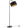 Image de B.K.Licht - Vloerlamp - zwart gouden -  h: 145cm - excl. E27 lichtbron