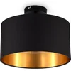 Image de B.K.LICHT - Plafondlamp - zwart-gouden - rond - decoratieve lamp - met E27 fitting - Ø30cm