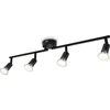 Image de B.K.LICHT - Zwarte Plafondspots - plafonnière - zwenkbare opbouwspots - met 4 lichtpunten - met GU10 lichtbronnen
