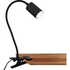 Image de B.K.Licht - Bureaulamp met snoerschakelaar - klemlamp - warm witte lichtkleur - draaibaarleeslamp - 40x10x6,5 cm - zwart