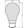 Image de Osram Retrofit Classic LED B22d Peer Mat 11W 1521lm - 827 Zeer Warm Wit | Dimbaar - Vervangt 100W
