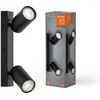 Image de LEDVANCE LED SPOT OCTAGON 2 x 3,4W, GU10, 460lm, zwart, 2.700K kleurtemperatuur, warm witte lichtkleur, tijdloos, vervangbare ledlamp, ideaal voor interieurs, CRI 90, verstelbare koppen, dimbaar