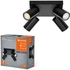 Image de LEDVANCE LED SPOT OCTAGON PL 4 x 3,4W, GU10, 920lm, zwart, 2.700K kleurtemperatuur, warm witte lichtkleur, tijdloos, vervangbare ledlamp, ideaal voor interieurs, CRI 90, verstelbare koppen, dimbaar