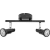 Image de LEDVANCE LED SPOT GU10 2 x 3,4W, 460lm, zwart, 2.700K kleurtemperatuur, warm witte lichtkleur, tijdloos ontwerp, vervangbare ledlamp, ideaal voor interieurs, CRI 90, verstelbare koppen