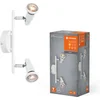 Image de LEDVANCE LED SPOT GU10 2 x 3,4W, 460lm, wit, 2.700K kleurtemperatuur, warm witte lichtkleur, tijdloos ontwerp, vervangbare ledlamp, ideaal voor interieurs, CRI 90, verstelbare koppen