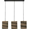 Image de LEDVANCE hanglamp 3-lamps Decor Karton Cilinder bruin van golfkarton, E27, 830 mm lengte, lampenkap van gerecycled materiaal, duurzaam dankzij vervangbare lichtbron, eenvoudig te installeren