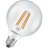 Image de Osram LED lamp in classic Edison shape, with decorative LED filament, energy efficiency class A, E27, 5 W, 1055 lm, 4000 K, cool white. 100% light straight away, with no warming up. Low flickering