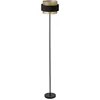 Image de OSRAM DECOR Hornet vloerlamp E27 Zwart Goud 300mm, vloerlamp, Metaal, textiel voor woonkamerverlichting