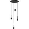 Image de OSRAM Decor hanglamp Needle Plate 4xE27, donkergrijs, staal, 2m textielkabel, minimalistisch