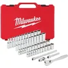 Image de Milwaukee Ratel + doppen set 1/4 50 pc Drive Ratchet. + Dopsleutelset SAE + Metric - 4932464944
