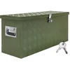 Image de Disselbak, groene gereedschapskist, vrachtwagenbak, aluminium kist, aanhangerbak met deksel, afsluitbare aluminium kist, transportkist, gereedschapskist, aluminium opbergkist D055